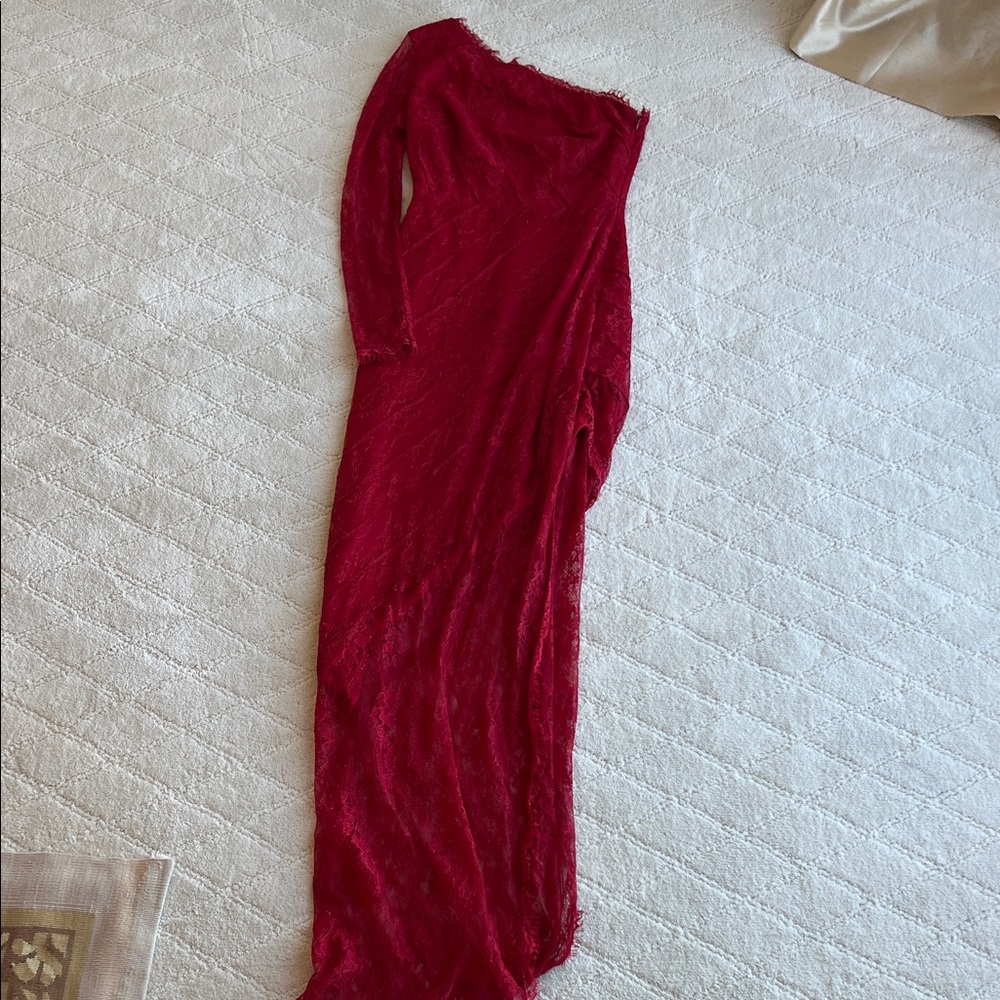 Lovers + FRIENDS One-Shoulder Red Dress